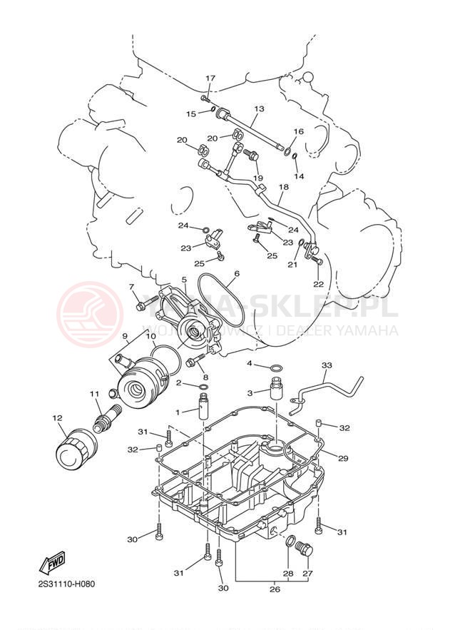 Schemat "Filtr oleju" do Yamaha VMAX VMX17BCB/VMX17BB