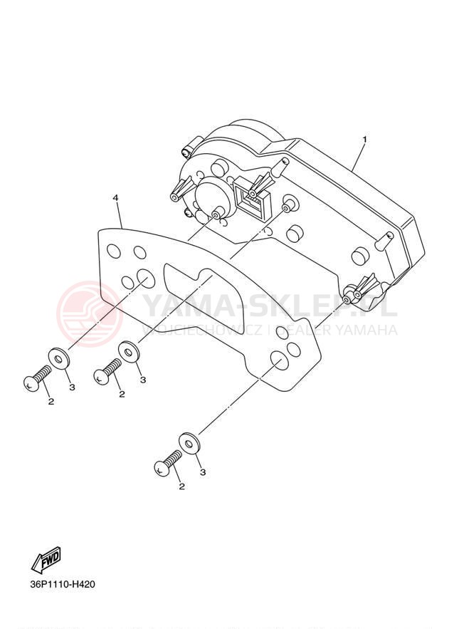 Schemat "licznik" do Yamaha FZ6R FZ6RDL/FZ6RDCL