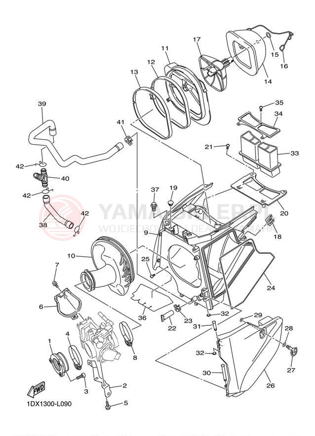 Schemat "Wtrysk paliwa" do Yamaha WR450F WR450FE