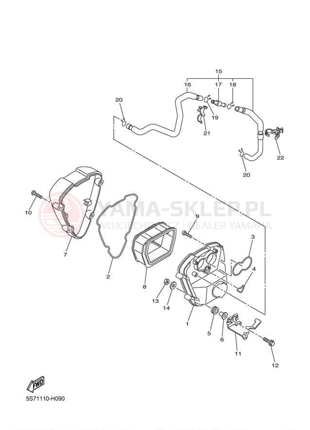 Schemat "Wtrysk paliwa" do Yamaha V STAR 950 XVS95YB/XVS95YCB