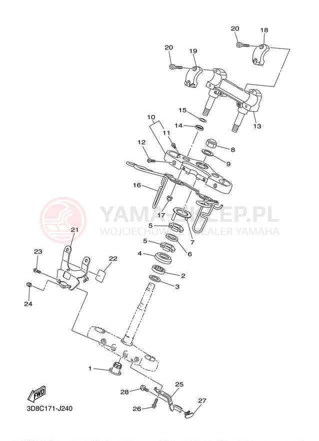 Schemat "Półki zawieszenia" do Yamaha V STAR 1300 XVS13ABCR/XVS13ABR