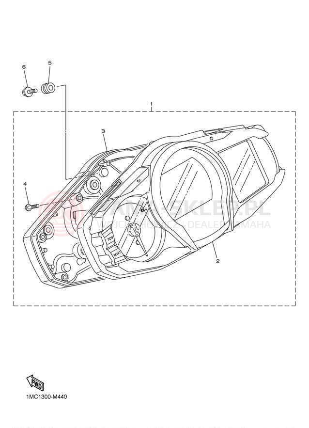 Schemat "licznik" do Yamaha FJR1300A FJR13ADG/FJR13ADCG