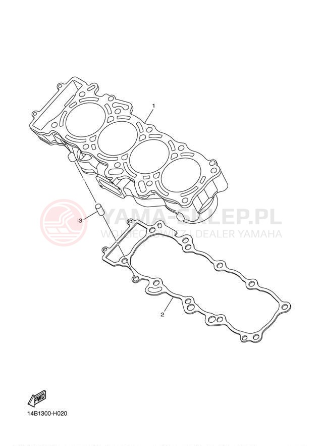 Schemat "cylinder" do Yamaha YZF-R1 YZFR1BW/YZFR1BCW