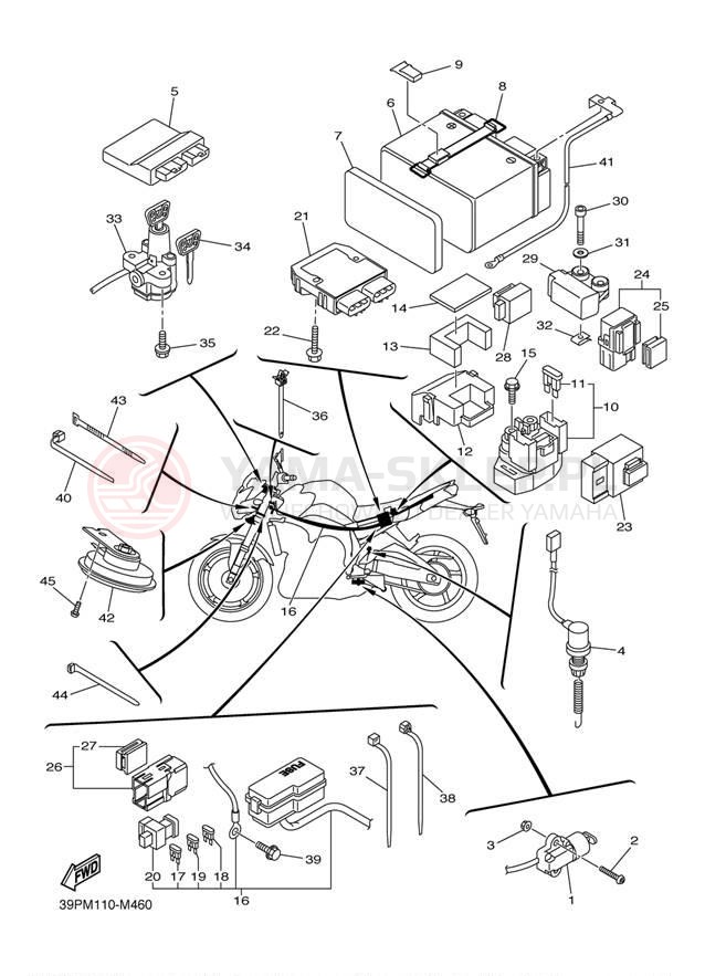 Schemat "układ elektryczny" do Yamaha FZ8 FZ8NDC/FZ8ND