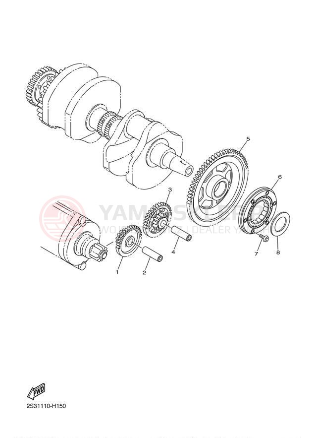 Schemat "rozrusznik" do Yamaha VMAX VMX17ZCR/VMX17ZR