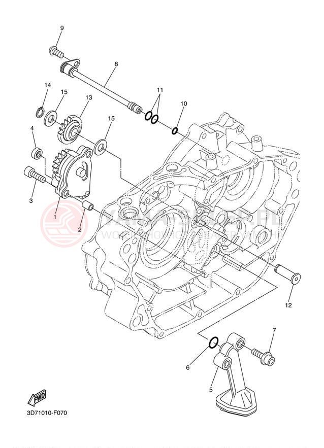 Schemat "Pompa olejowa" do Yamaha WR25R WR25RE/WR25REC
