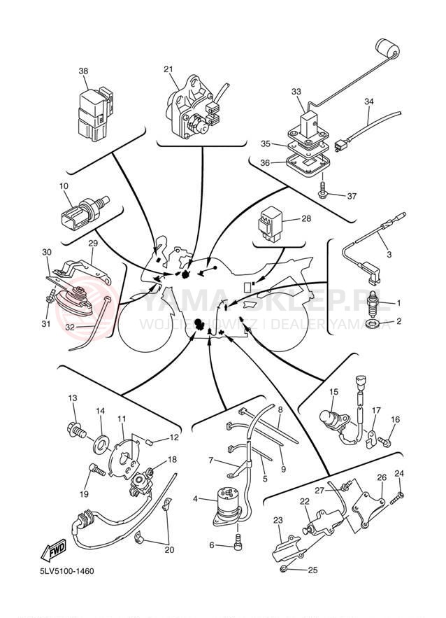 Schemat "układ elektryczny" do Yamaha FZ1 FZS1000RC/FZS1000R