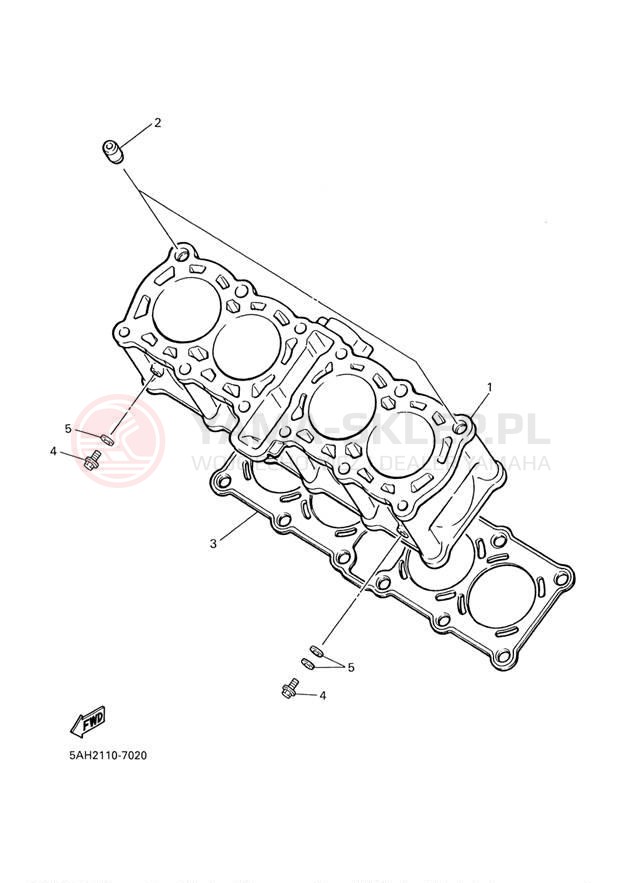 Schemat "cylinder" do Yamaha YZF600R YZF600RS/YZF600RSC
