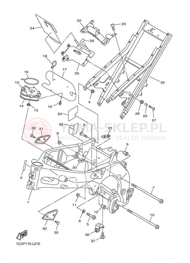 Schemat "rama" do Yamaha FZ1 FZS10D/FZS10DC