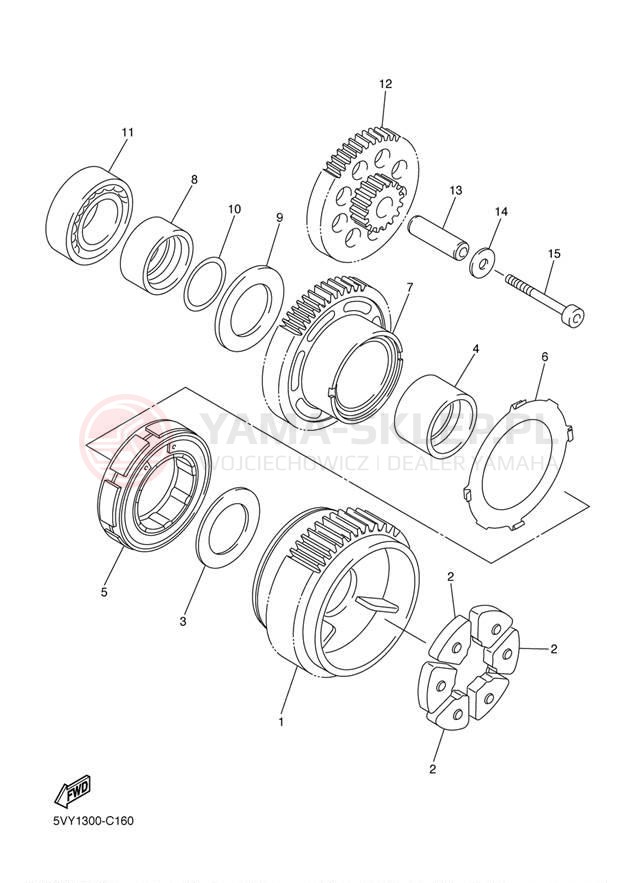 Schemat "rozrusznik" do Yamaha FZ8 FZ8NACB/FZ8NAB