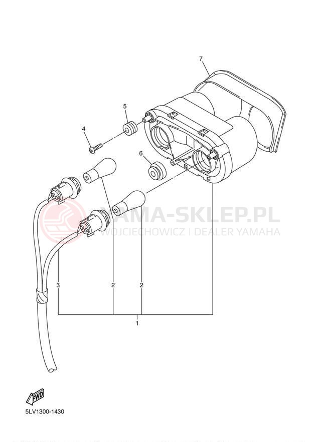 Schemat "lampa tył" do Yamaha FZ1 FZS1000RC/FZS1000R