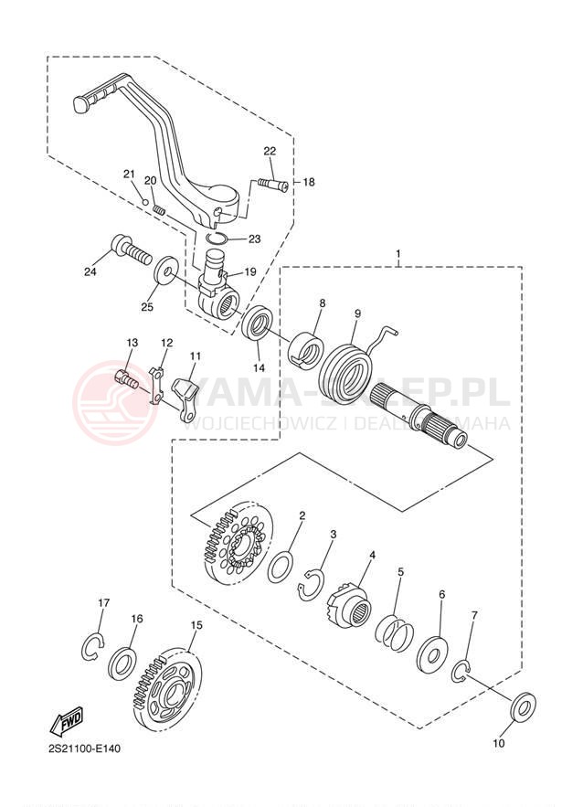 Schemat "rozrusznik" do Yamaha WR450F WR450FA