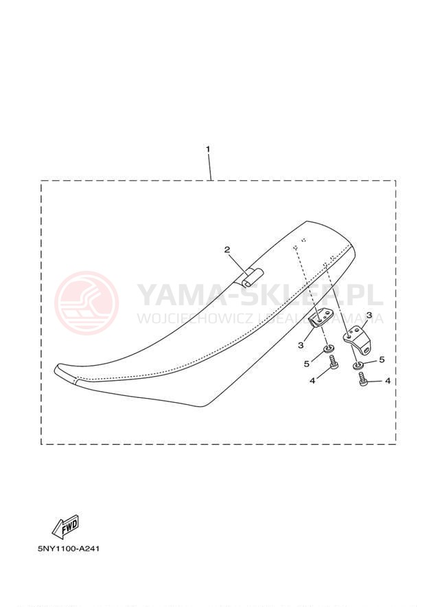 Schemat "siedzenie" do Yamaha YZ250 YZ250Y