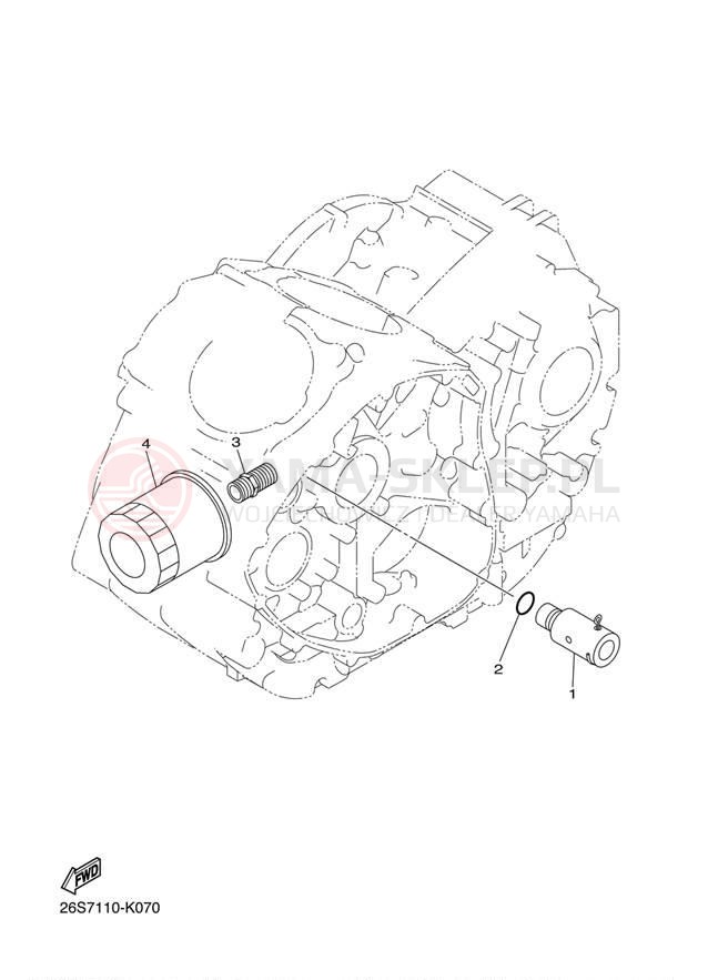 Schemat "Filtr oleju" do Yamaha V STAR 950 XVS95ER/XVS95ECR