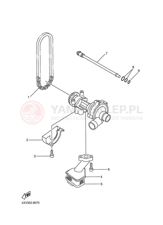 Schemat "Pompa olejowa" do Yamaha FZ1 FZS1000RC/FZS1000R