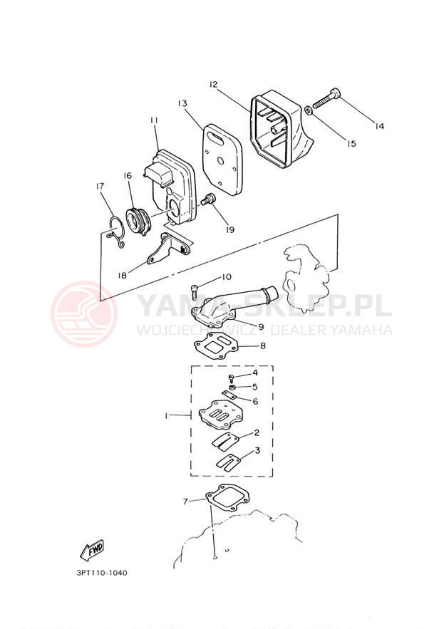 Schemat "Wtrysk paliwa" do Yamaha PW50 PW50B1