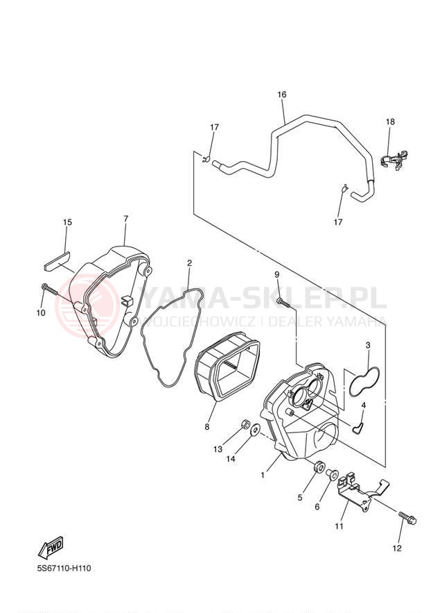 Schemat "Wtrysk paliwa" do Yamaha V STAR 1300 XVS13AAB/XVS13AACB