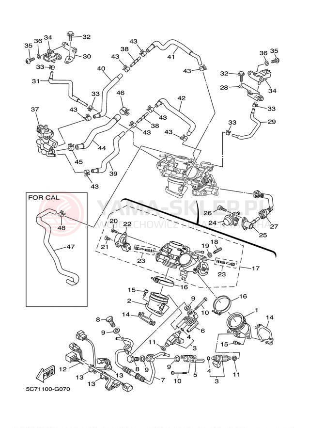 Schemat "Wtrysk paliwa" do Yamaha RAIDER XV19CAO/XV19CACO