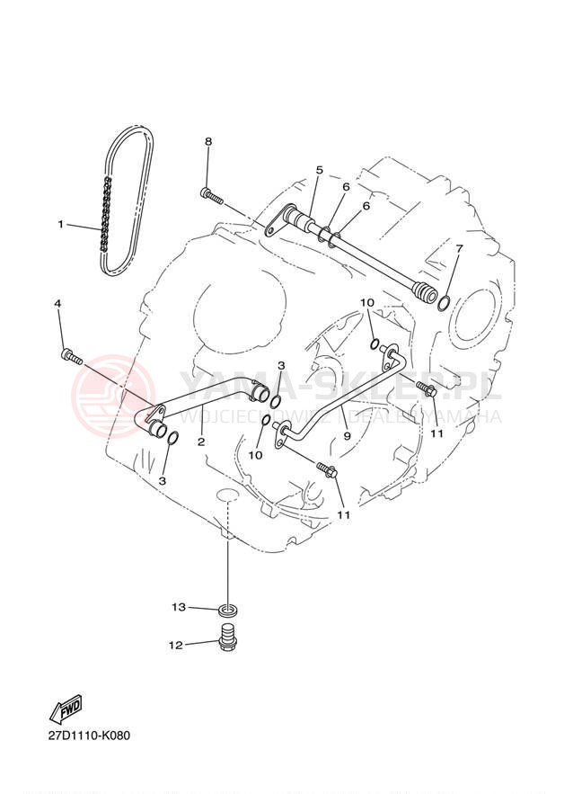 Schemat "Pompa olejowa" do Yamaha STRYKER XVS13CBR/XVS13CBCR