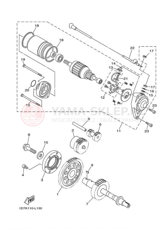 Schemat "rozrusznik" do Yamaha ROADLINER S XV19SBCG/XV19SBG