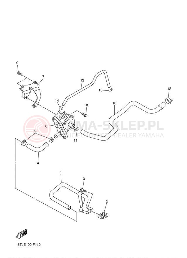 Schemat "System odbioru powietrza" do Yamaha WR450F WR450FA