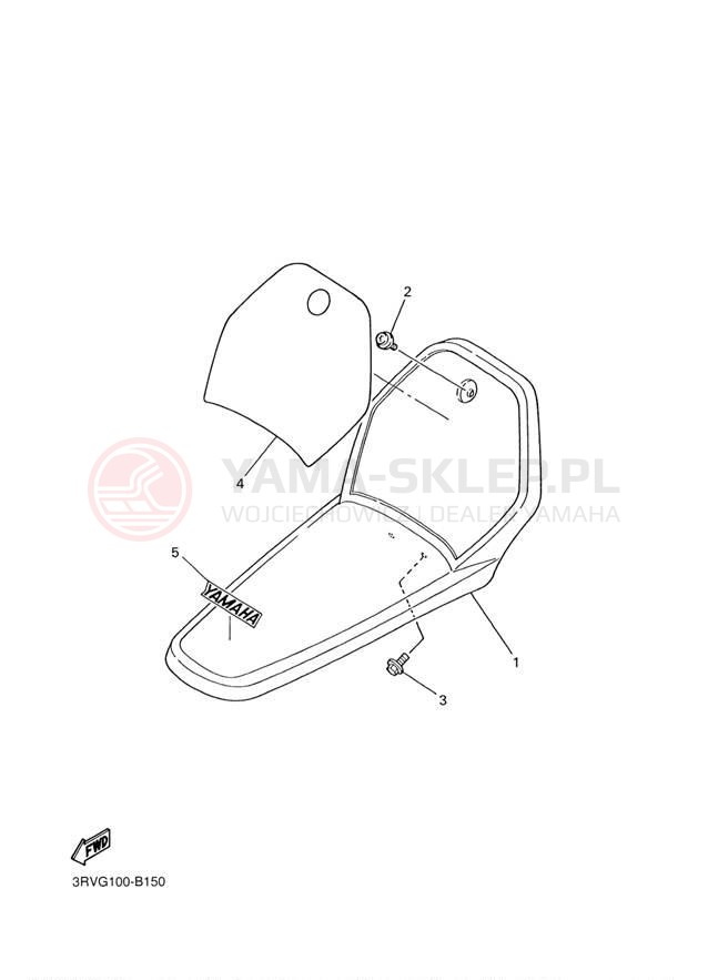Schemat "Przedni błotnik" do Yamaha PW80 PW80R