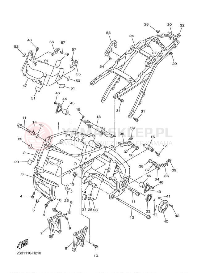 Schemat "rama" do Yamaha VMAX VMX17D/VMX17DC