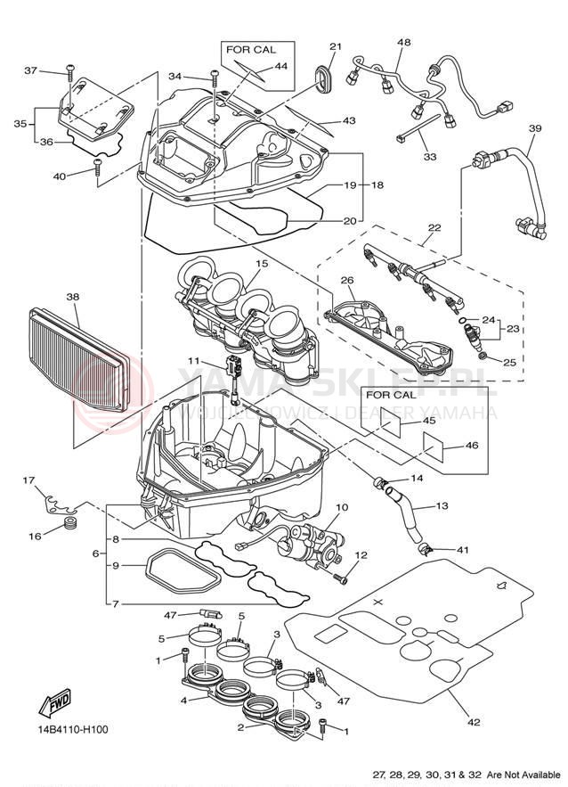 Schemat "Wtrysk paliwa" do Yamaha YZFR1 YZFR1YL/YZFR1YCL