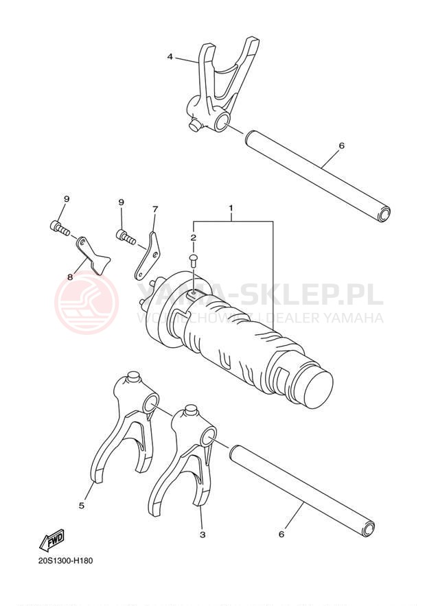 Schemat "Wodziki, automat" do Yamaha FZ6R FZ6RBB/FZ6RBCB