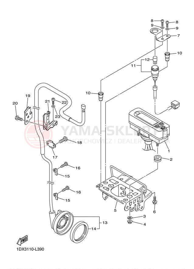 Schemat "licznik" do Yamaha WR450F WR450FB