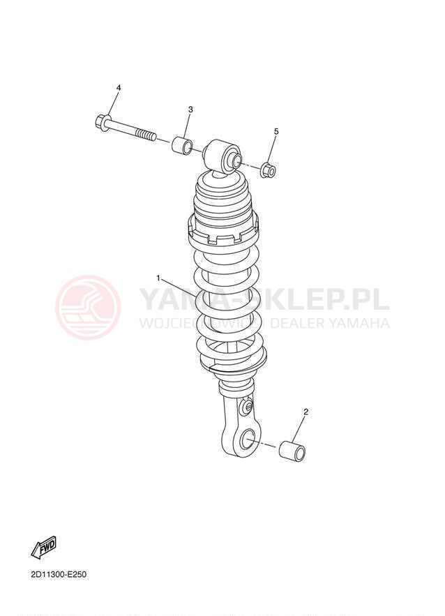 Schemat "zawieszenie tył" do Yamaha FZ1 FZS10D/FZS10DC