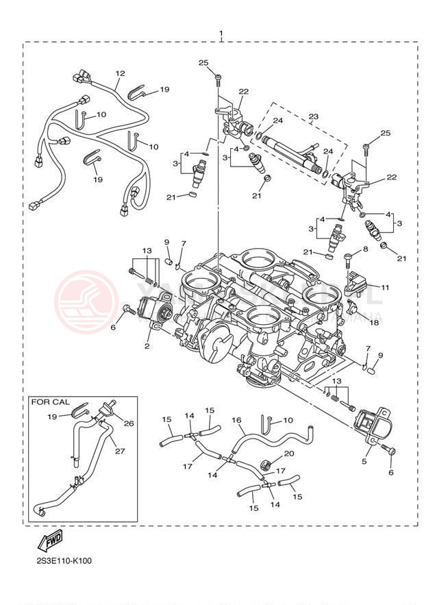 Schemat "Wtrysk paliwa" do Yamaha VMAX VMX17D/VMX17DC
