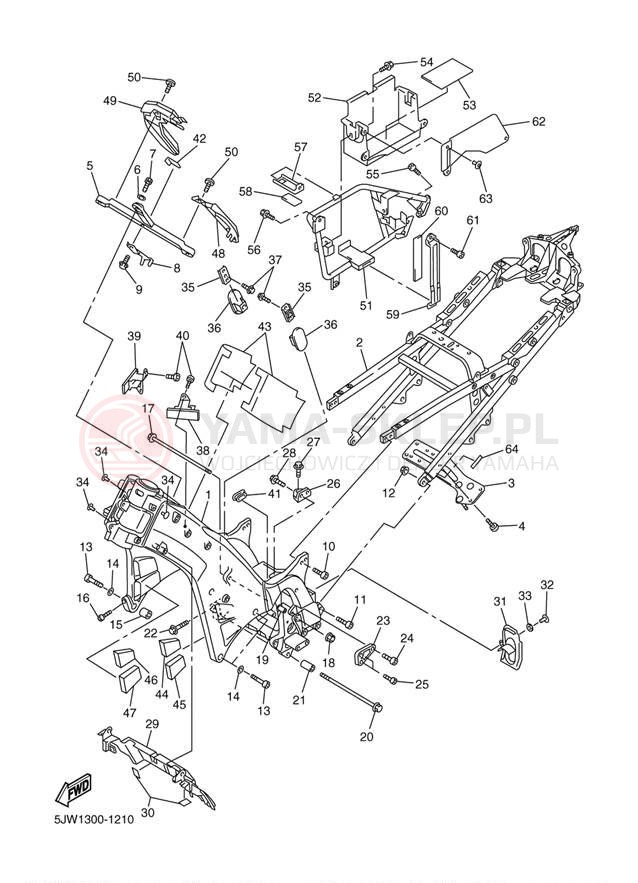 Schemat "rama" do Yamaha FJR1300 FJR1300RC/FJR1300R
