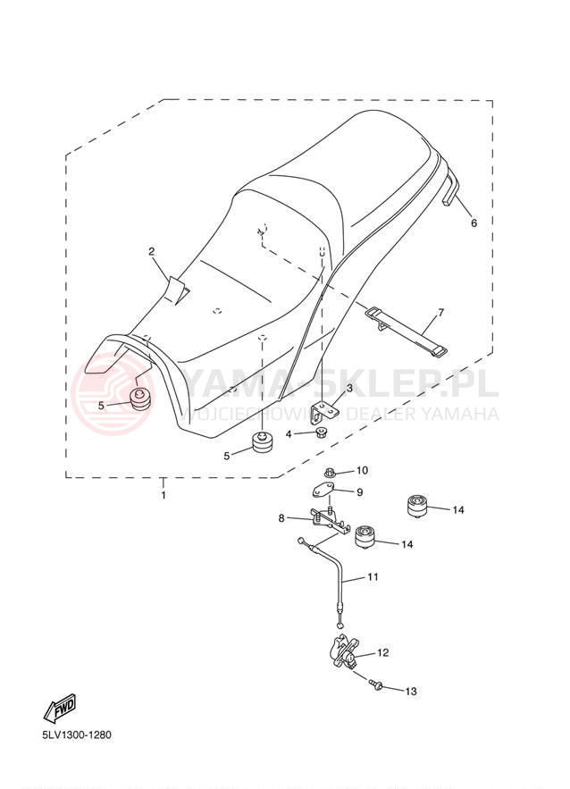 Schemat "siedzenie" do Yamaha FZ1 FZS1000RC/FZS1000R