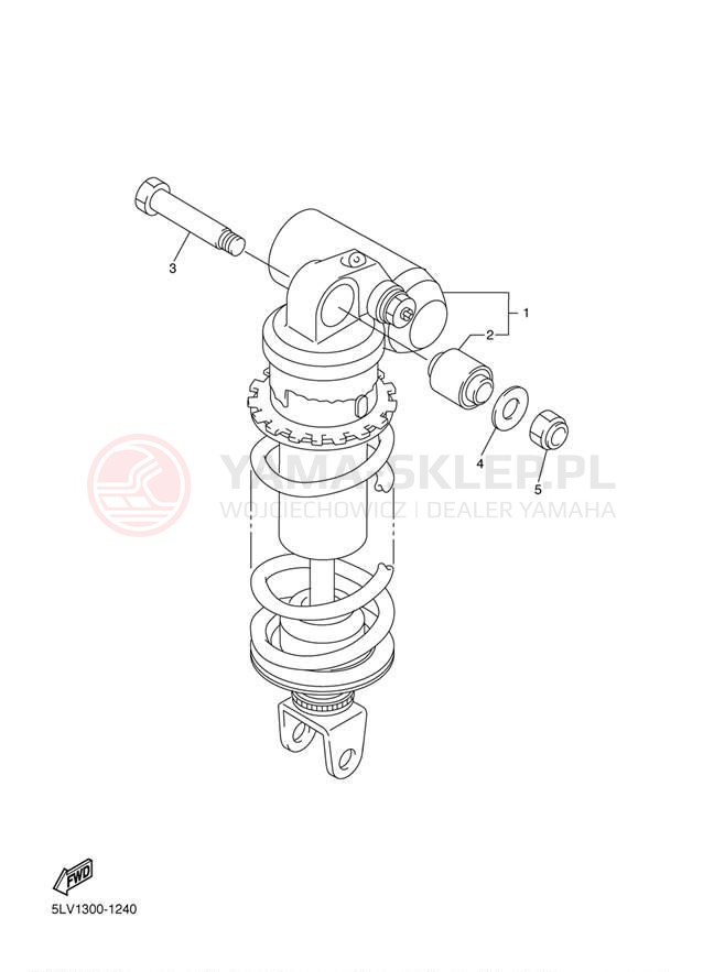Schemat "zawieszenie tył" do Yamaha FZ1 FZS1000SPR/FZS1000SPR