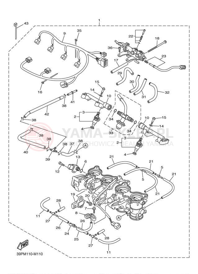 Schemat "Wtrysk paliwa" do Yamaha FZ8 FZ8NDC/FZ8ND