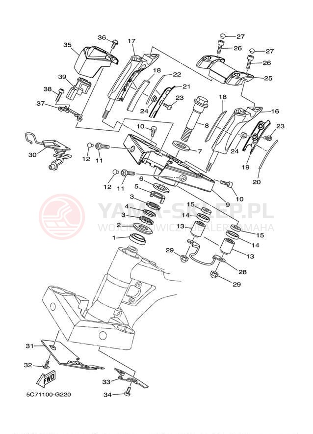 Schemat "Półki zawieszenia" do Yamaha RAIDER S XV19CSZCB/XV19CSZB