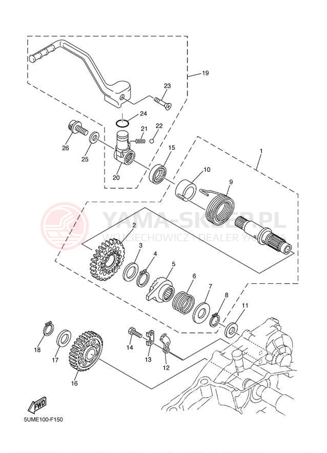 Schemat "rozrusznik" do Yamaha WR250F WR250FY