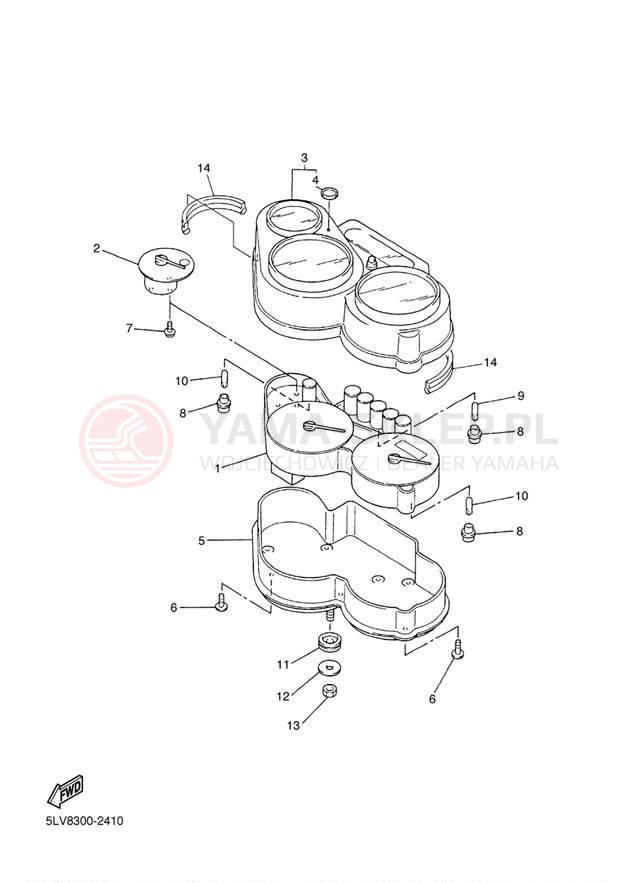Schemat "licznik" do Yamaha FZ1 FZS1000SPR/FZS1000SPR