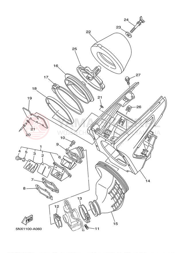 Schemat "Wtrysk paliwa" do Yamaha YZ250 YZ250B2