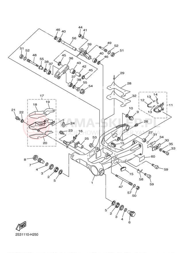 Schemat "wahacz" do Yamaha V-MAX VMX17ZCR/VMX17ZR