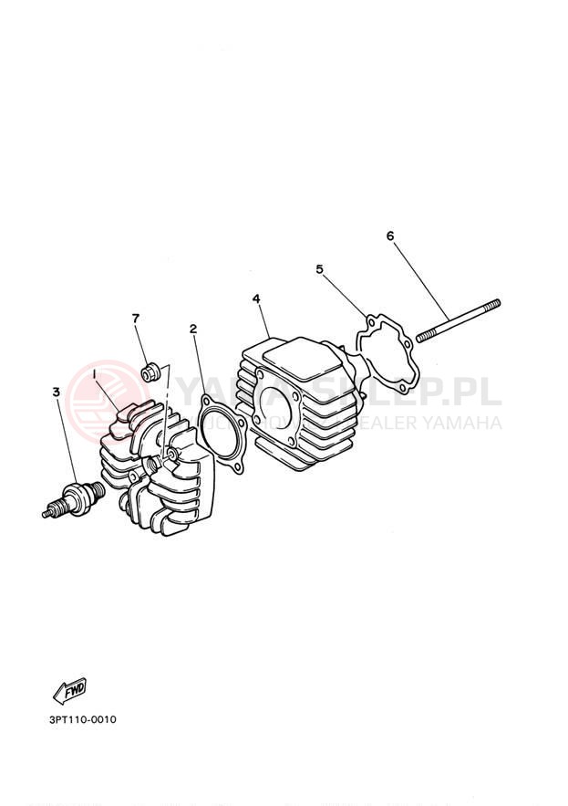 Schemat "cylinder" do Yamaha PW50 PW50B1