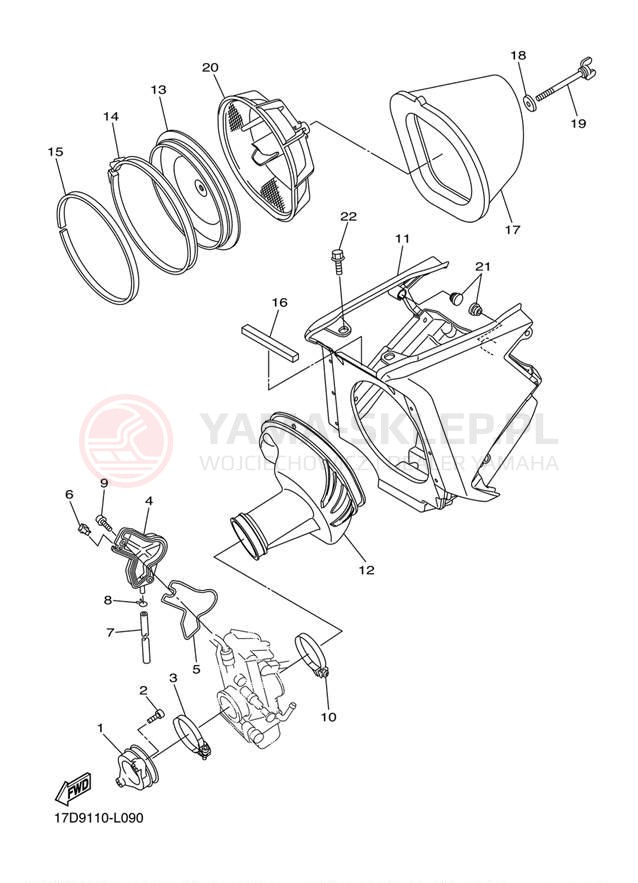 Schemat "Wtrysk paliwa" do Yamaha YZ250FB YZ250FBW/YZ250FBL