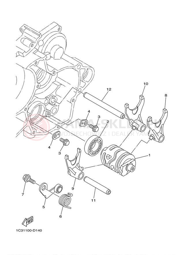 Schemat "Wodziki, automat" do Yamaha YZ125 YZ125Z
