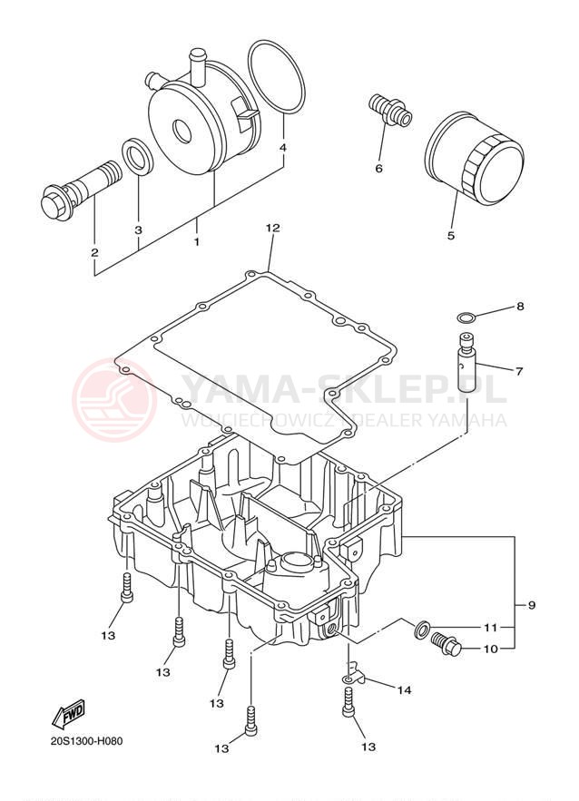 Schemat "Filtr oleju" do Yamaha FZ6R FZ6RBB/FZ6RBCB