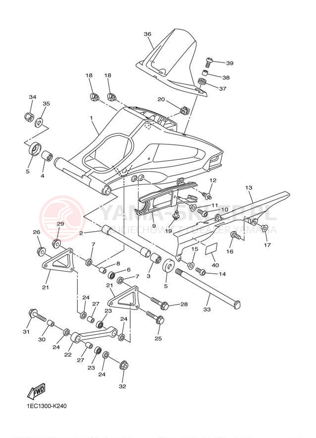 Schemat "wahacz" do Yamaha FZ1 FZS10ACS/FZS10AS