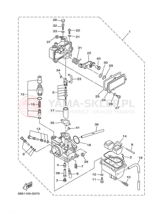 Schemat "Gaźnik" do Yamaha TTR110E TTR110EB