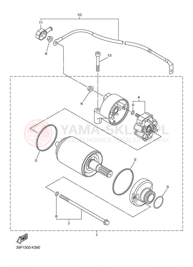 Schemat "rozrusznik" do Yamaha FZ8 FZ8NDC/FZ8ND