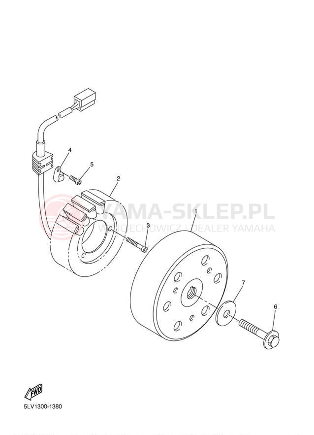 Schemat "prądnica" do Yamaha FZ1 FZS1000RC/FZS1000R