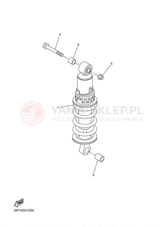 Schemat "zawieszenie tył" do Yamaha FZ8 FZ8NBG/FZ8NBCG